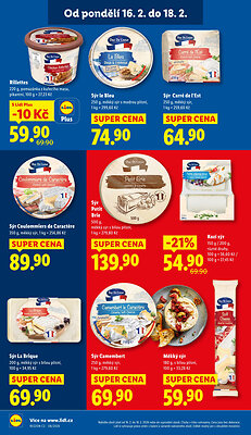 akční leták Lidl 16.2.2026-18.2.2026