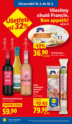 akční leták Lidl 16.2.2026-18.2.2026