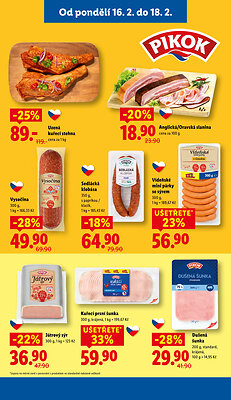 akční leták Lidl 16.2.2026-18.2.2026