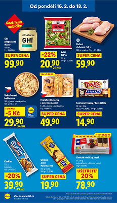 akční leták Lidl 16.2.2026-18.2.2026