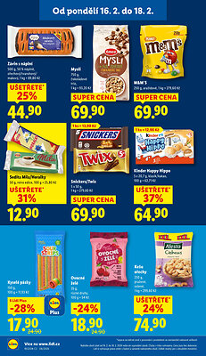 akční leták Lidl 16.2.2026-18.2.2026