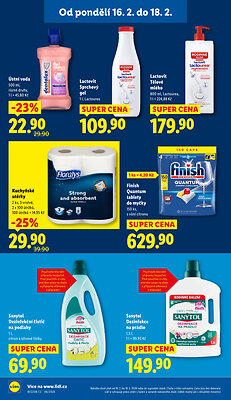 akční leták Lidl 16.2.2026-18.2.2026