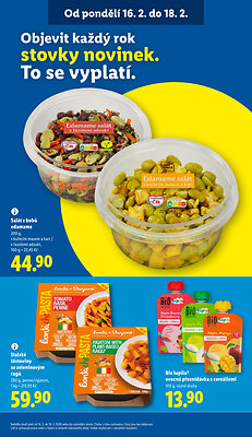 akční leták Lidl 16.2.2026-18.2.2026
