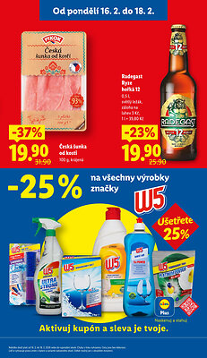 akční leták Lidl 16.2.2026-18.2.2026