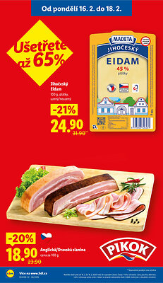 akční leták Lidl 16.2.2026-18.2.2026