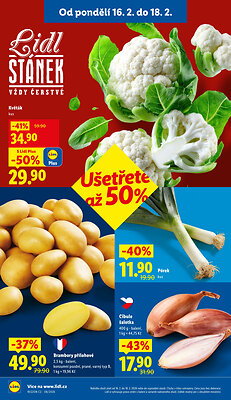 akční leták Lidl 16.2.2026-18.2.2026