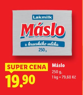 Máslo Lakmilk