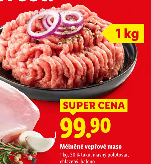 Maso mělněné vepřové