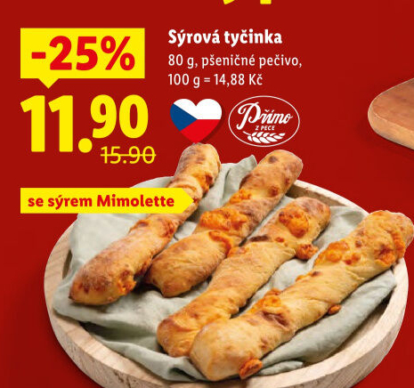 Pečivo tyčinka sýrová