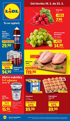 akční leták Lidl 19.2.2026-22.2.2026