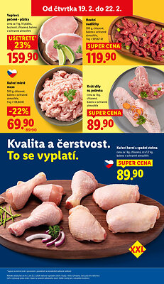 akční leták Lidl 19.2.2026-22.2.2026