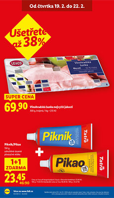 akční leták Lidl 19.2.2026-22.2.2026