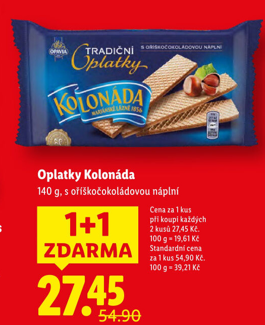Oplatky Kolonáda Opavia - Lidl akcniletaky.com