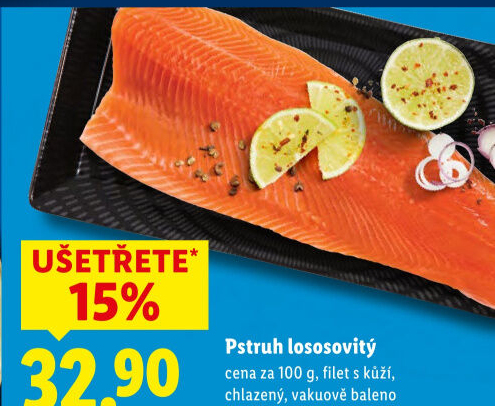 Pstruh lososovitý filety