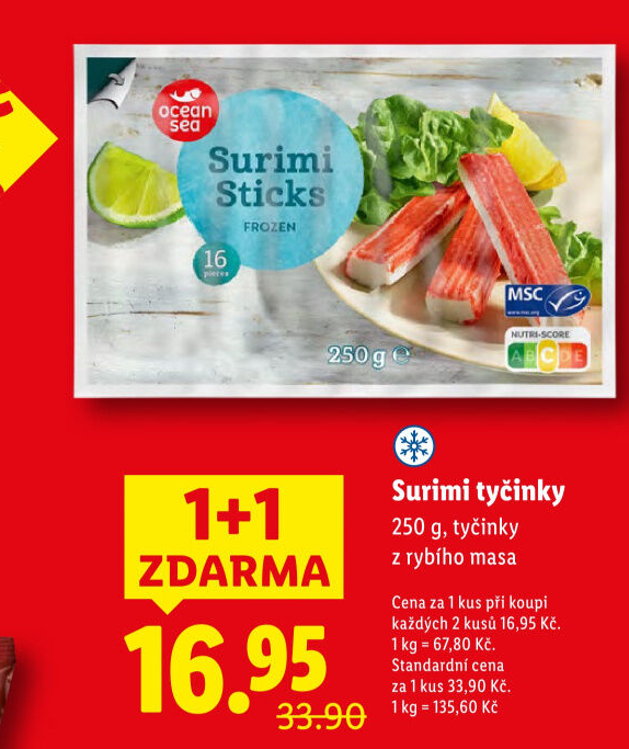 Surimi tyčinky mražené Ocean Sea