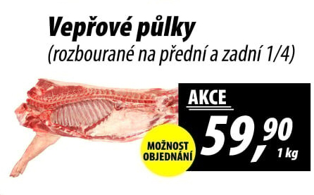 Vepřové půlky rozbourané
