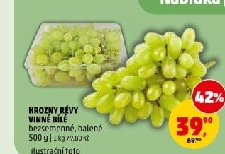 Hrozny bílé bezsemenné