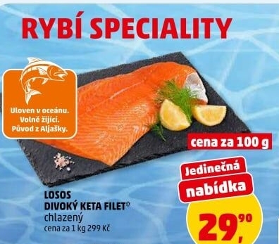 Losos divoký filet Keta
