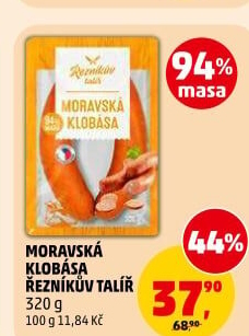 Moravská klobása Řezníkův talíř