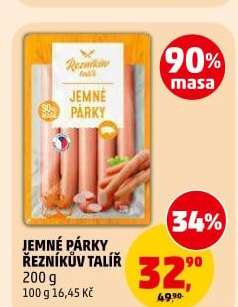 Párky jemné Řezníkův talíř
