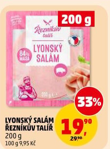 Salám lyonský Řezníkův talíř