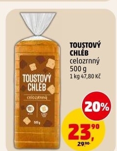 Toustový chléb celozrnný