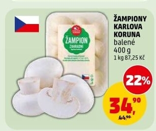 Žampiony Karlova Koruna