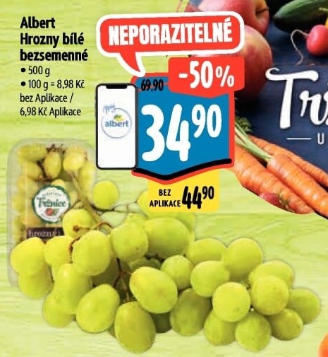 Hrozny bílé bezsemenné Albert
