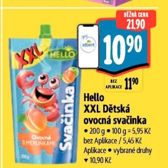 Ovocná kapsička Svačinka Hello