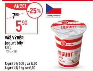 Jogurt bílý Váš Výběr