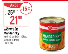 Kompot mandarinky Váš Výběr