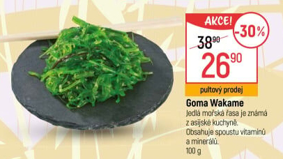 Mořské řasy Goma Wakame
