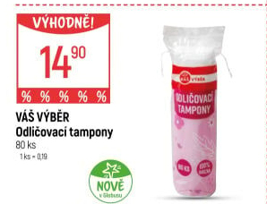 Odličovací tampony Váš Výběr