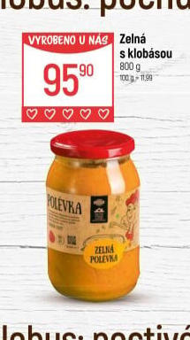 Polévka Zelná s klobásou Globus