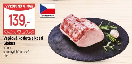 Kotleta vepřová s kostí Globus