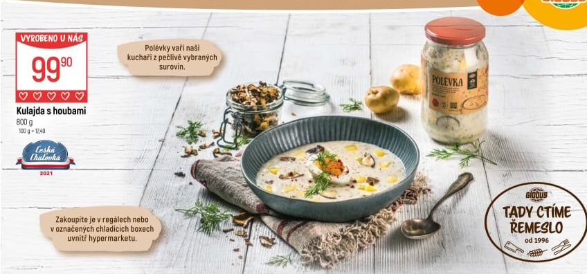 Polévka kulajda Globus