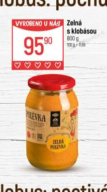 Polévka Zelná s klobásou Globus