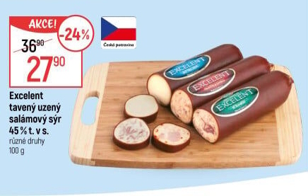 Sýr tavený salámový uzený 45% Excelent