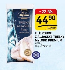 Aljašská treska filety mražená Premium Mylord