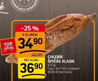 Chlebík Špičák klasik