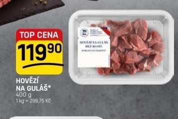 Hovězí maso na guláš Kostelecké uzeniny