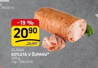 Kotleta v županu Sláma