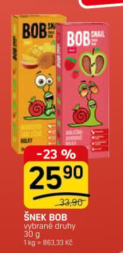 Ovocné pásky Šnek BOB LLC Eco Snack