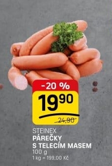 Párečky s telecím masem Steinex