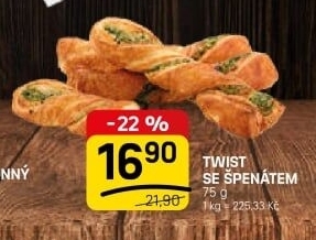 Pečivo Twister
