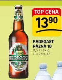 Pivo světlé výčepní Rázná 10° Radegast