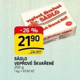Sádlo vepřové škvařené