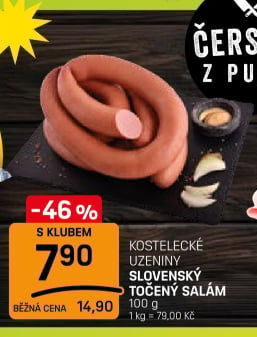 Salám slovenský točený Kostelecké uzeniny