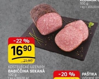 Sekaná babiččina Kostelecké uzeniny