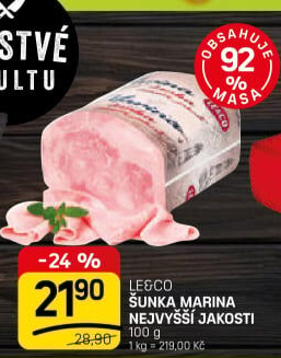 Šunka Marina nejvyšší jakosti LE&amp